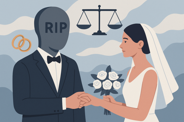 Définition de mariage posthume