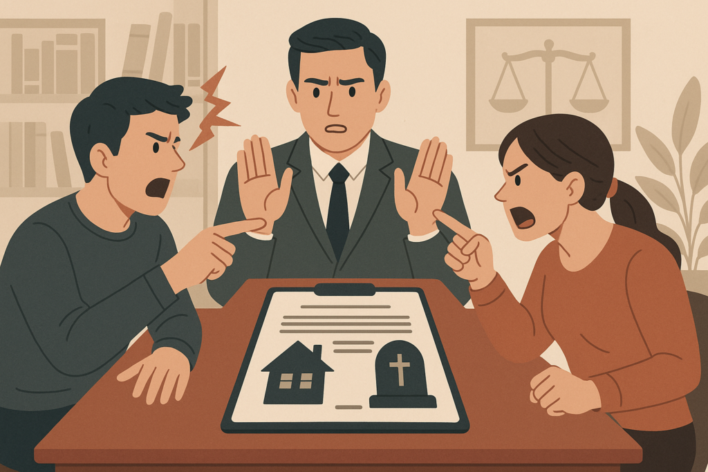 Définition de succession conflit entre heritiers