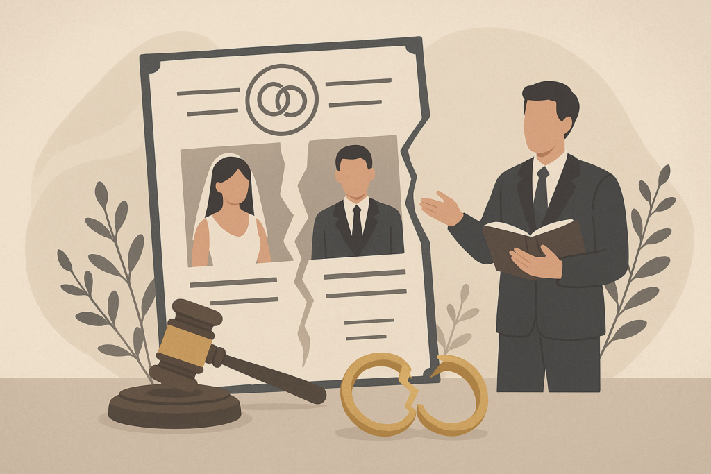 Définition de annulation mariage