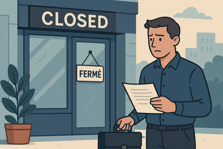 Définition de fermeture entreprise droit salarie