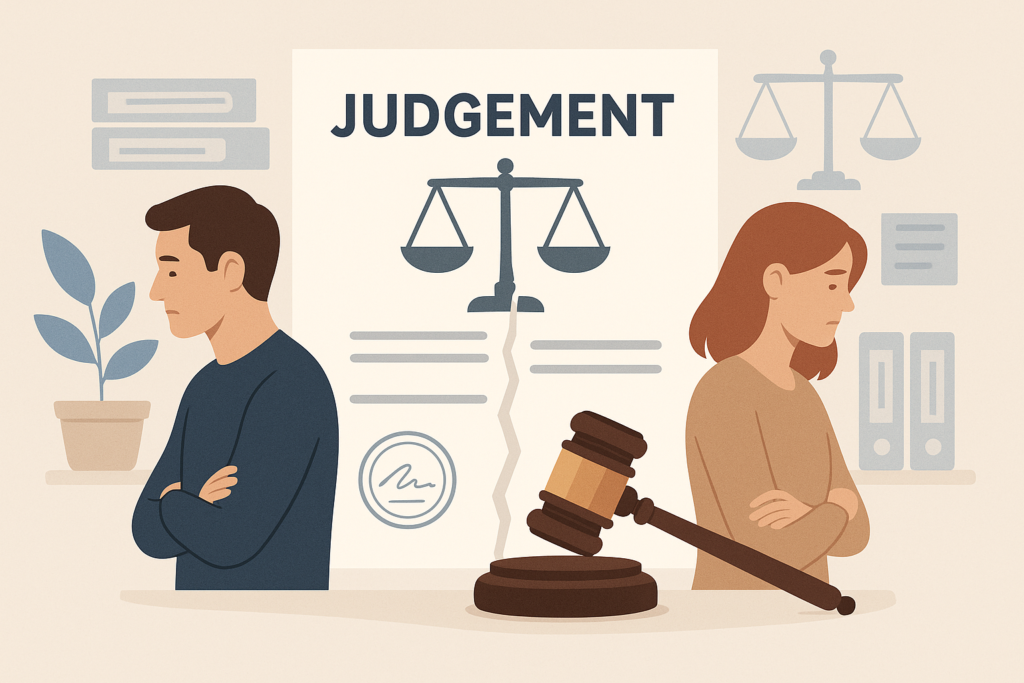 Définition de jugement divorce definitif
