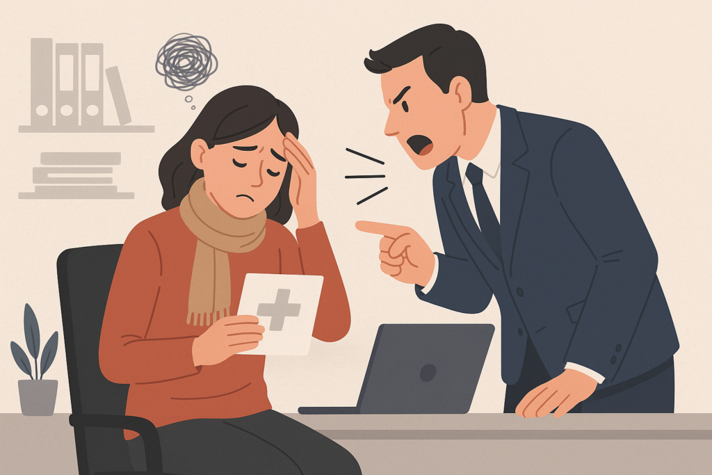 Définition de arret maladie harcelement moral travail