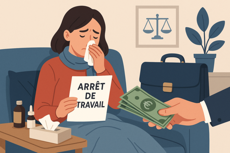 Définition de arret maladie qui paye
