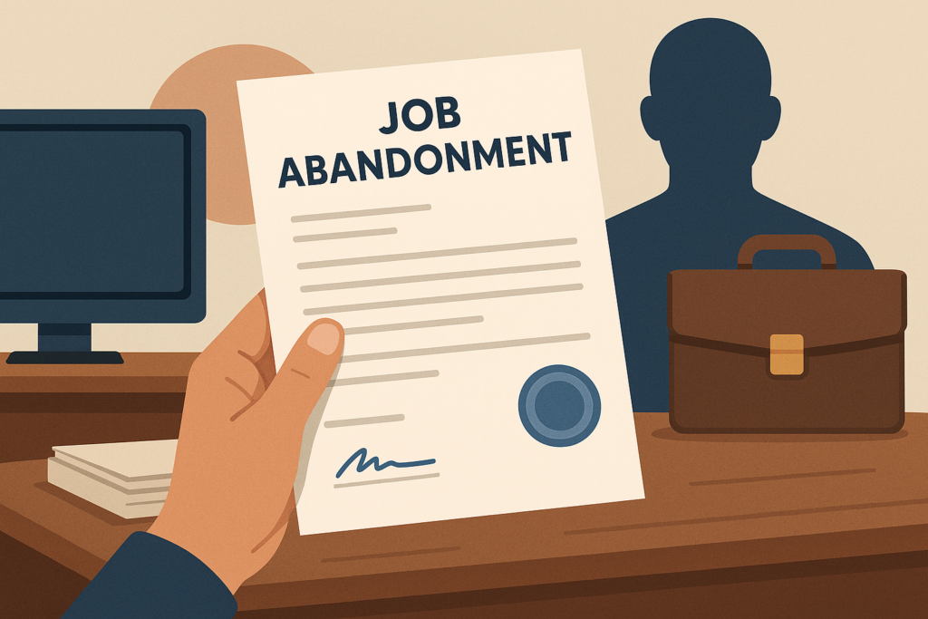 Définition de lettre abandon poste