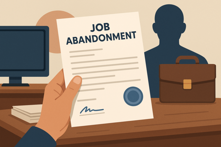 Définition de lettre abandon poste
