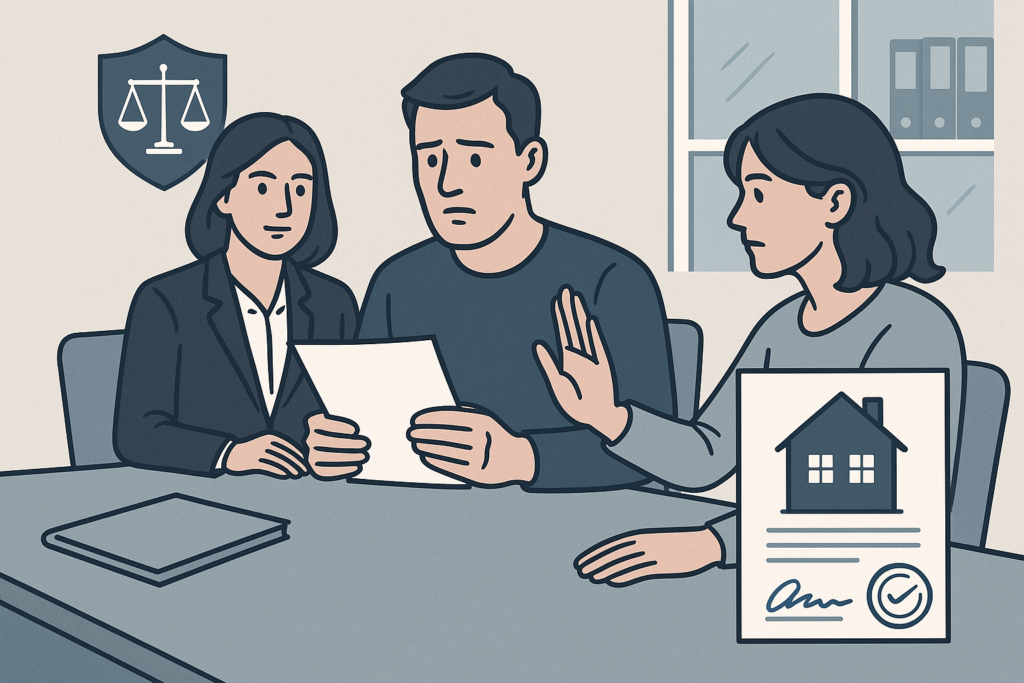Définition de lettre renonciation divorce conjoint achat immobilier