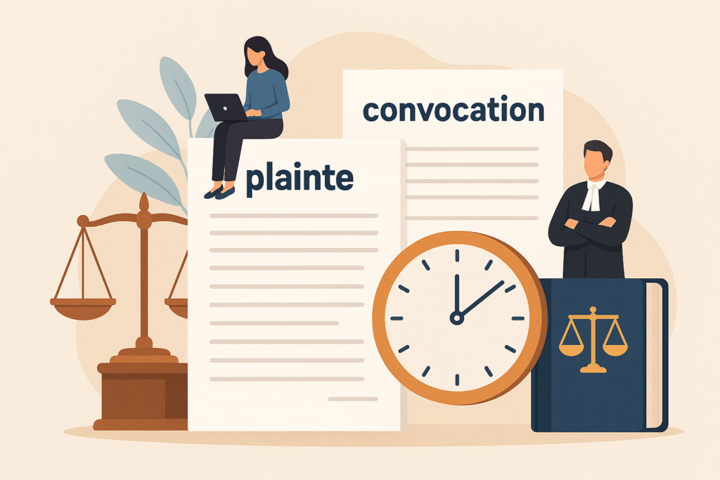 Définition de delai convocation apres plainte