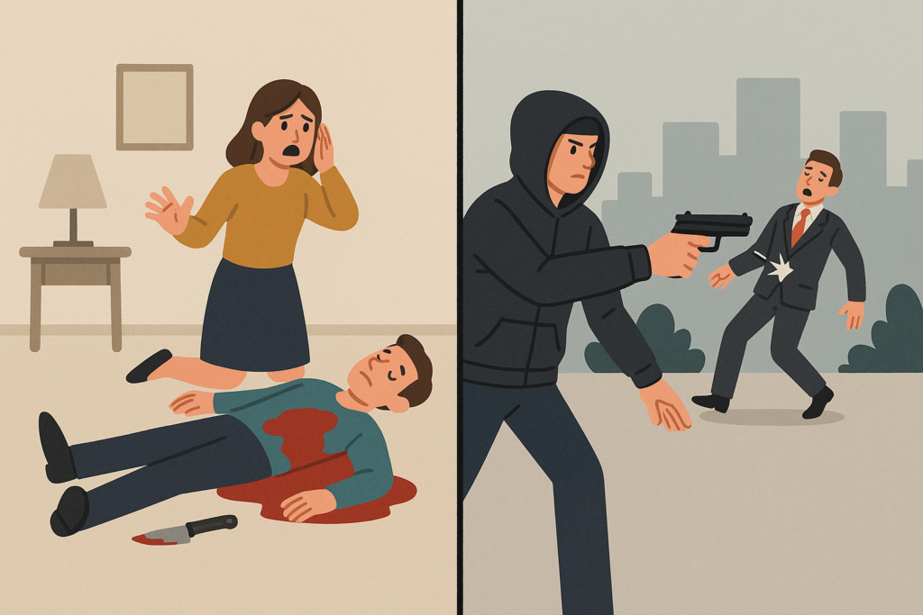 Définition de difference meurtre assassinat