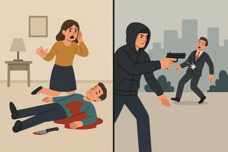 Définition de difference meurtre assassinat