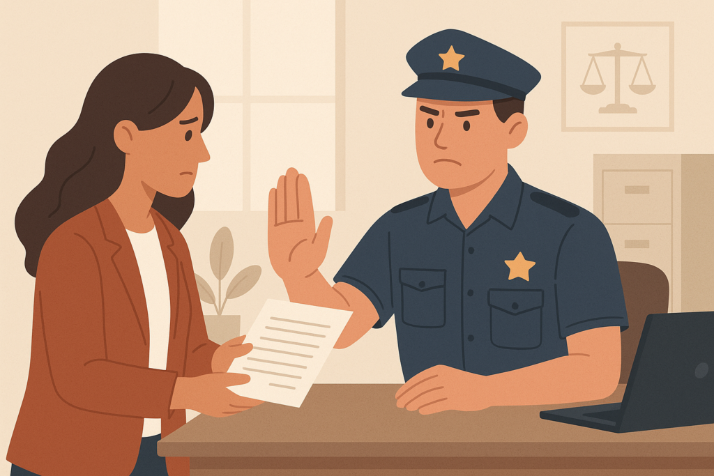 Définition de refus prendre plainte