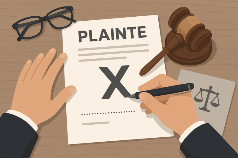 Définition de porter plainte contre x