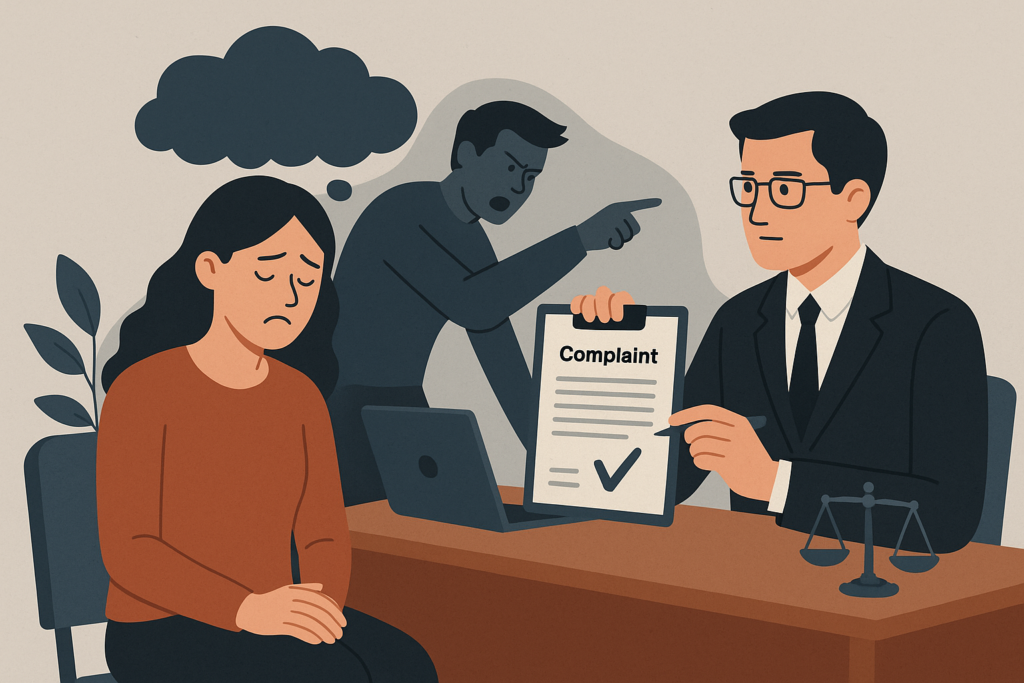 Définition de porter plainte harcelement moral vie privee