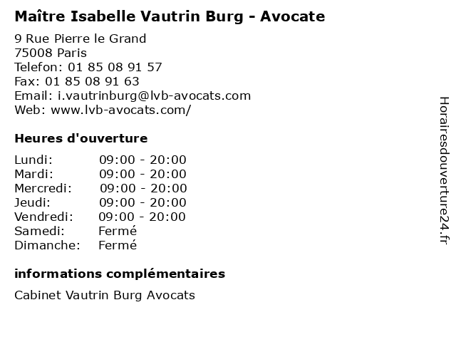 VAUTRIN BURG Isabelle