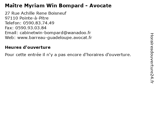 WIN BOMPARD Myriam