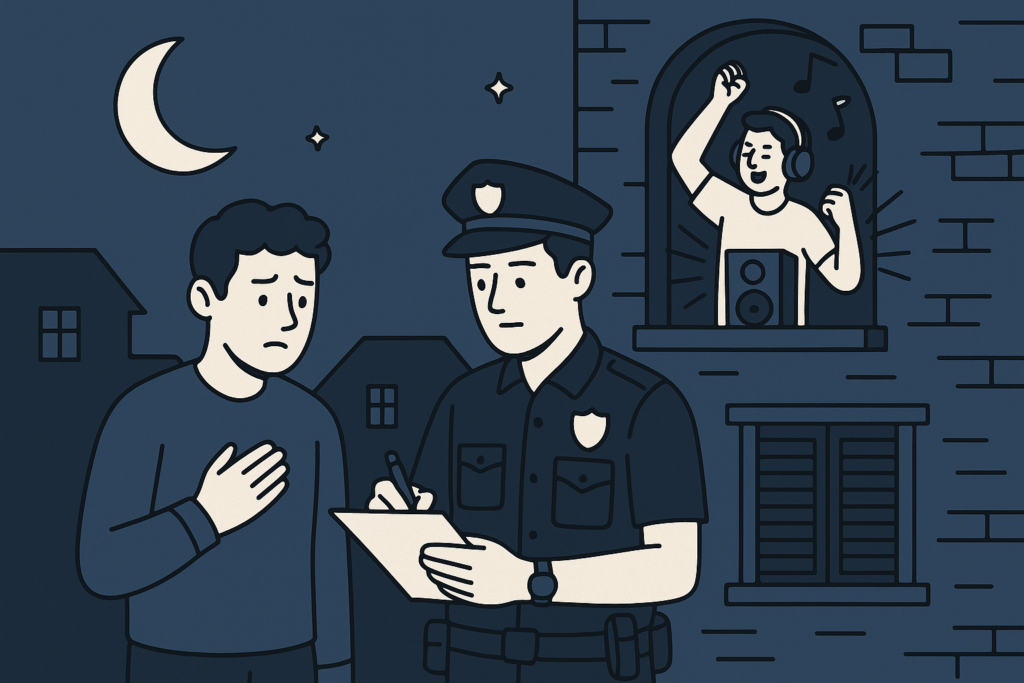 Définition de amende tapage nocturne